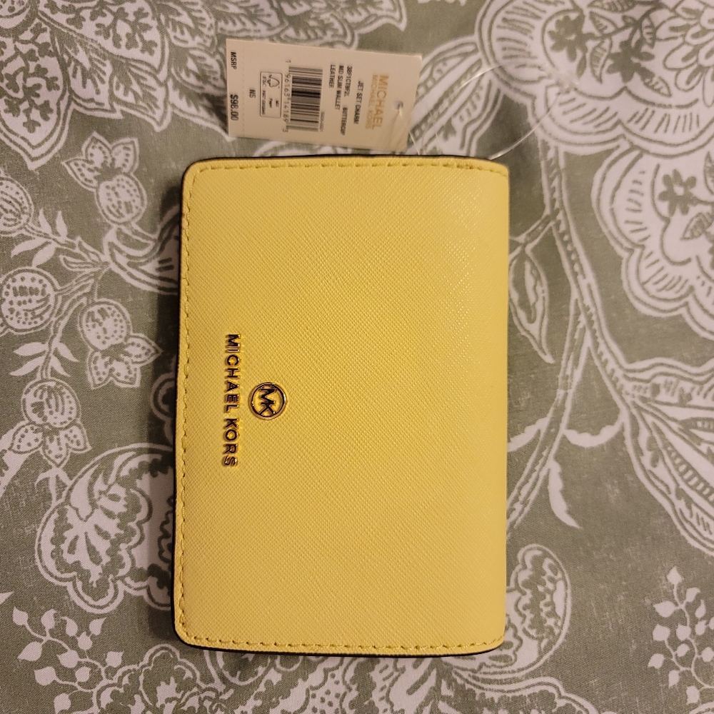 MICHAEL Michael Kors Yellow ( Buttercup) Leather Wallet